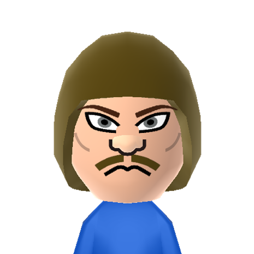 Murderface Mii character: Member of the virtual metal band Dethklok from "Metalocalypse".