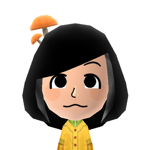 もーちゃん Mii character: This Mii could be scanned through the Tomodachi Collection: Shin Seikatsu Fashion Catalog