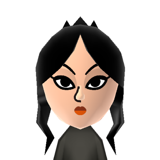 Maléfique Mii character: These are extracted and derived from the Mii Central Miis from the 3DS Miitopia.