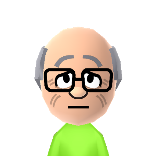 H.Garrison Mii character: The 3rd grade, turned kindergarden, turned 4th grade, turned female, turned male, teacher of the mountain town of South Park, Herbert Garrison.