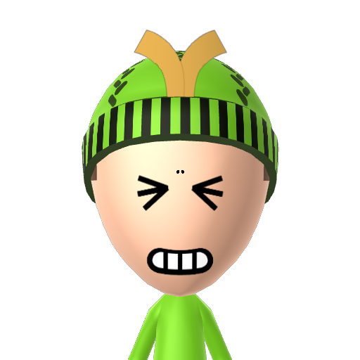 Iggy –_– Mii character: A Mii from Last Day of WaraWara Plaza, a mod for Nintendo Wii U (WaraWara Plaza)