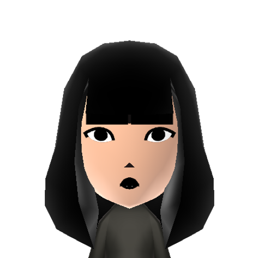 Emily Mii character: Advertising mascot character by Rob Reger for his company Cosmic Debris Etc. Inc. She's a symbol of female sass, with a dark, quasi-Goth edge and four black cats. She's also had her own comic book.