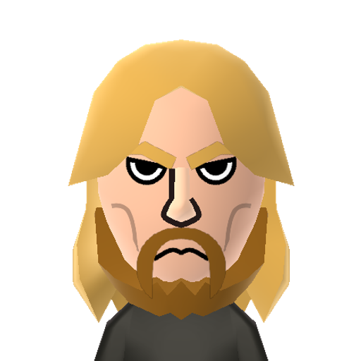Zakk Wild Mii character: Zakk Wild from the band Black Label Society.