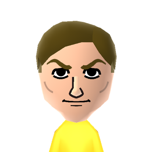 Dr.Stewart Mii character: The F-Zero pilot of the Golden Fox.