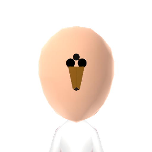 Ice Cream Mii character: A treat in the summer time.