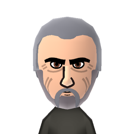 Dooku Mii character: The Sith Lord and main antagonist of Star Wars Episodes II and III. He was played by Christopher Lee.