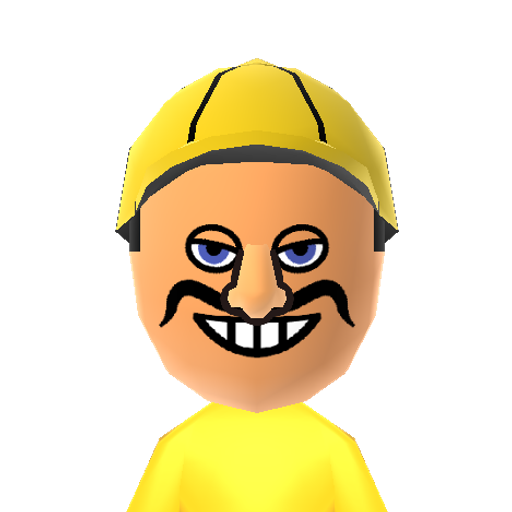 Wario Mii character: Mario's evil counterpart. He is a little fatter, and has a curlier Mustache. He's known to wreak havoc with Luigi's evil counterpart Waluigi.
