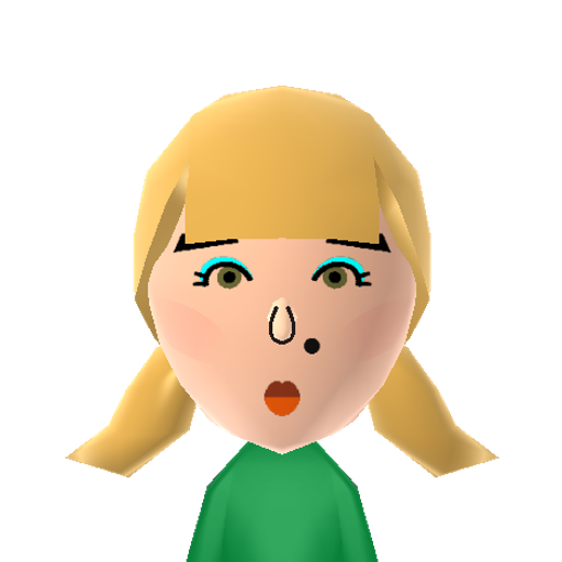 Peatrice Mii character: She runs the Item Check in "The Legend of Zelda: Skyward Sword". Link can start a relationship with her in an optional side quest.
