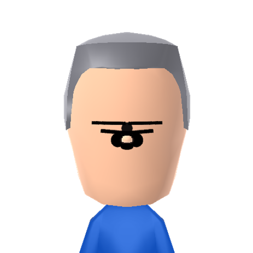 airplane Mii character: an airplane soaring through the sky