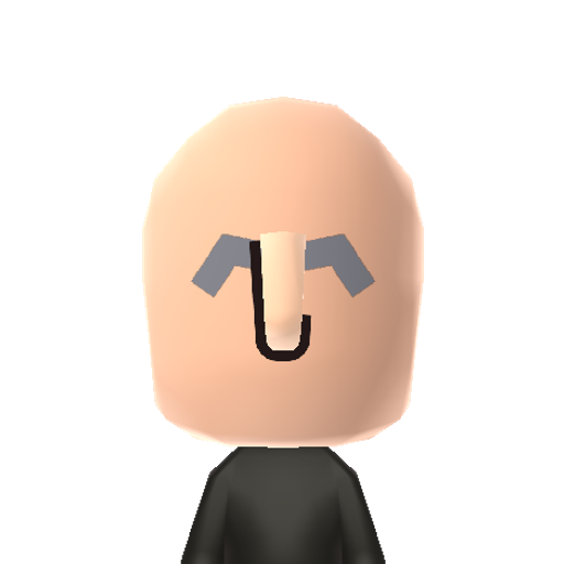 Mining Axe Mii character: Item from Minecraft in Mii face art form.