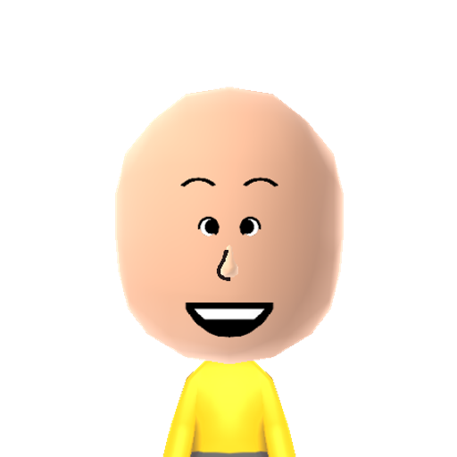 Caillou Mii character: A four-year old from the animated series "Caillou" who has an active imagination. He lives with his parents, younger sister Rosie, and Gilbert, his cat. He loves his friends at his preschool and he loves dinosaurs even more.