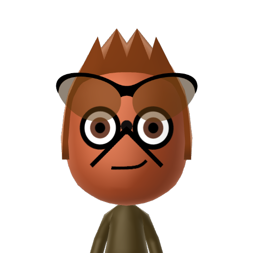 Rigby Mii character: a Mii from Tomodachi Life Mii QR Codes: Version 2