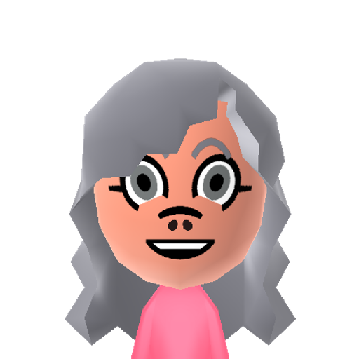 pinkie pie Mii character: She's a pink pony that likes parties. From "My Little Pony : Friendship is Magic.