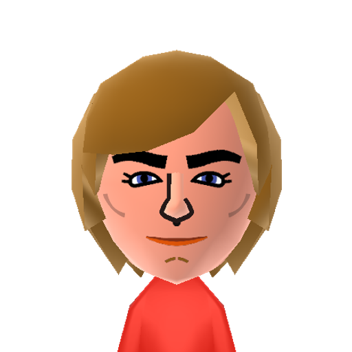 Zac Efron Mii character: Teenage heart throb from the movies "High School Musical" and "Hairspray" and the TV series "Summerland".