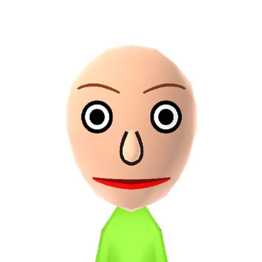 Baldi Mii character: These are extracted and derived from the Mii Central Miis from the 3DS Miitopia.
