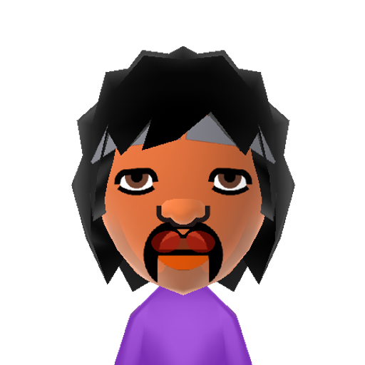 Jimi Mii character: Pioneering rock guitarist and singer-songwriter. Classic hits include "Purple Haze", "Hey Joe", "All Along the Watchtower", and "Voodoo Child".