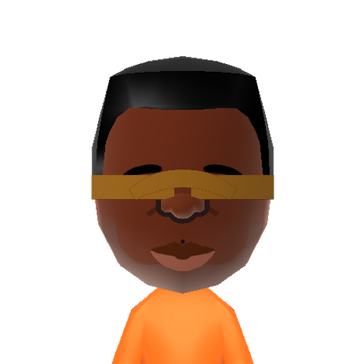 G.La Forge Mii character: Character in Star Trek: The Next Generation. Played by Levar Burton. This version has Geordi wearing his VISOR from the TV series.