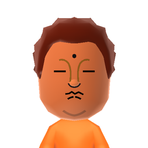 Buddha Mii character preview