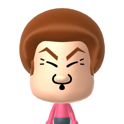 モデ Mii character: a Mii from And-Kensaku