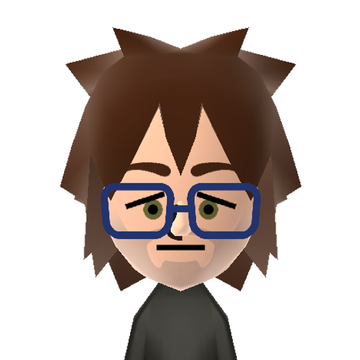 Derb Mii character: A Mii used for Nintendo Network ID brandonnnn by Derb.