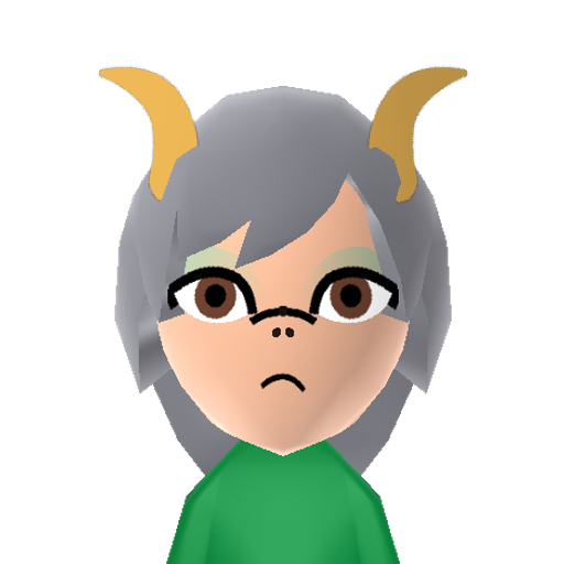 Serperior Mii character: The final evolution of the Grass-type starter Pokemon from Pokemon Black and White. This Pokemon is mainly based off a serpent and French royalty.