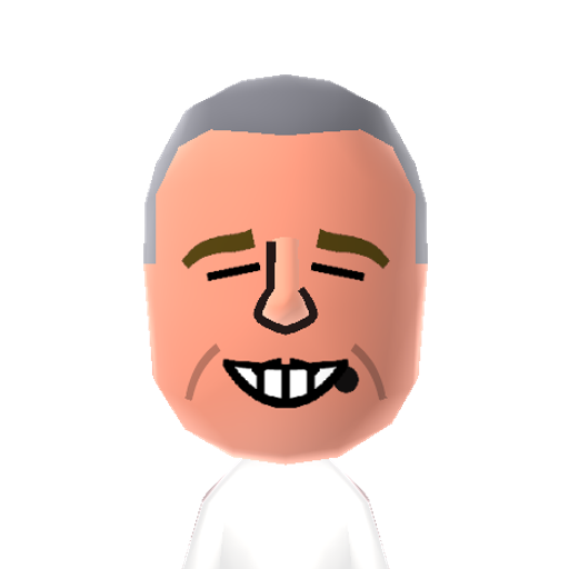 Hannibal Mii character: Col. John "Hannibal" Smith is the cigar smoking leader of the A-Team. Played by George Peppard in the TV show.