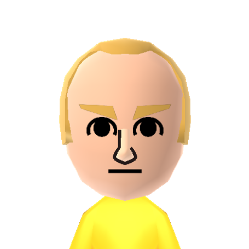 Goldfinger Mii character: Villain of the James Bond film of the same name.