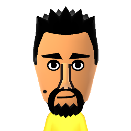 Serj T. Mii character: Armenian lead singer of the alternative metal band "System Of A Down". This Mii is modeled after him in the "Chop Suey!" music video.