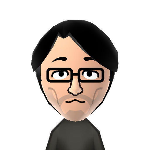 Markiplier Mii character: Mark Edward Fischbach, a well known Youtuber who focuses his channel on gameplay