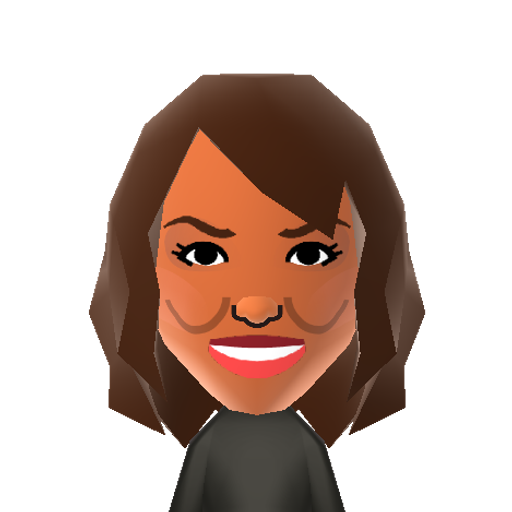 HalleBerry Mii character: Oscar winning actress who is known for her great acting and, even greater beauty. She has starred in movies such as: "Boomerang", "Introducing Dorothy Dandridge", "The X-Men" film series, "Gothika", and "The Call".