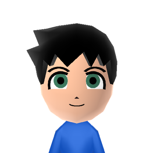 MegaManEXE Mii character: Robot hero from "Mega Man" games. A recreation of the MegaMan.EXE Mii from the Custom Mii Costumes Trailer.
