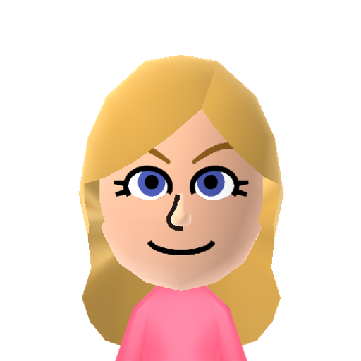 Samantha Mii character: A Mii from Edwin's CPU Modpack, a mod for Wii Sports Resort