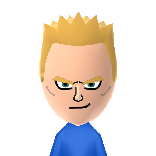 suprVegeta Mii character: Vegeta from "Dragon Ball" as he goes beyond a super saiyan, but is not a super saiyan 2
