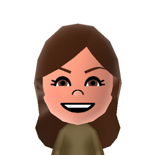 Rachel Ray Mii character: Bubbly TV cook from the Food Network show "30 Minute Meals" and her self titled daytime talk show.