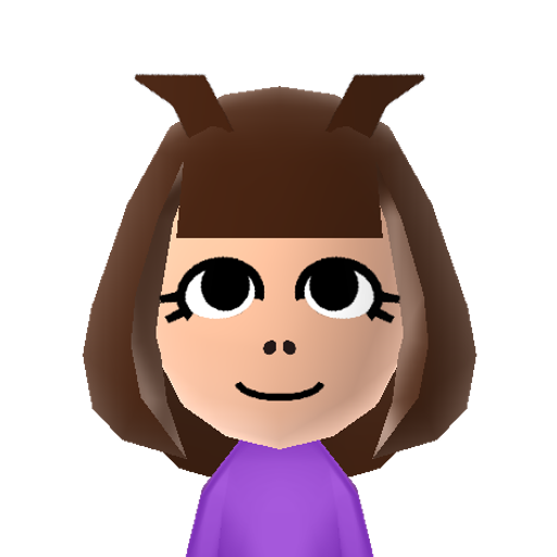 Toriel Mii character: This is a Mii uploaded for the 3DS version and distributed by Mii Central for both the 3DS and Switch versions of Miitopia.