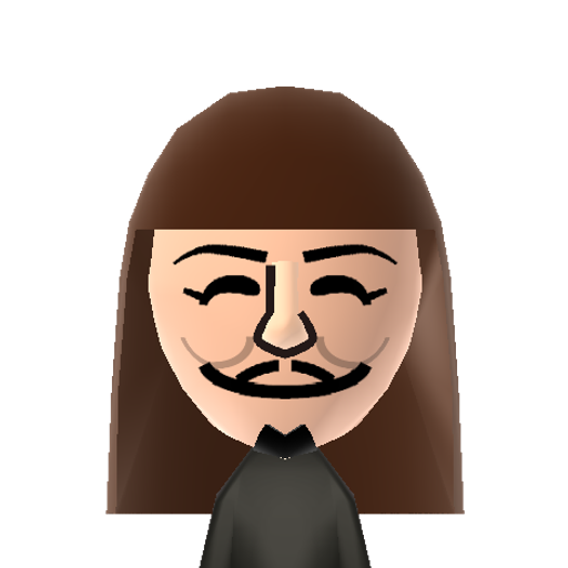 V Mii character: From the comics and movie V for Vendetta. Played in the film by Hugo Weaving.