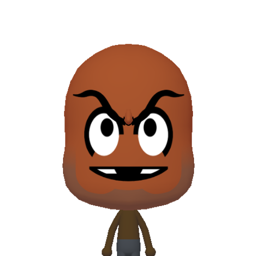 Goomba Mii character: The Mushroom Kingdom's most fearful foe is...not the Goomba. But don't tell them that. It's pretty easy to take on a Goomba—they can usually be defeated with a well-timed jump. But these Mushroom Kingdom creatures are still part of Bowser's army, so beware!