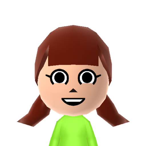 AC - Girl Mii character: one of the possible faces for the female villager in the "Animal Crossing" games