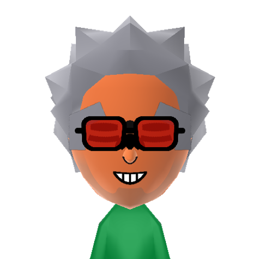 Godot Mii character: Hardcore coffee maniac from Capcom's "Phoenix Wright: Ace Attorney: Trials and Tribulations".