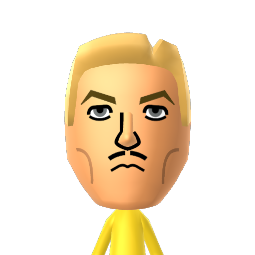 Mustard Mii character: A Mii from Hasbro Family Game Night 3