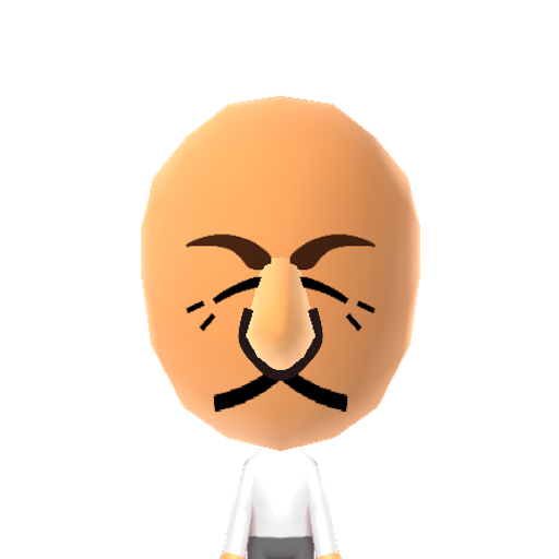 Face Mask Mii character: A mask made of toilet paper rolls by French paper artist Junior Fritz Jacquet.