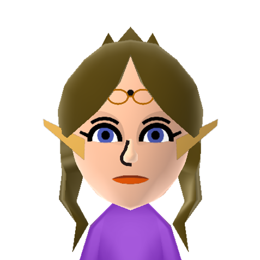 PrncsZelda Mii character: Princess of Hyrule from the video game series "The Legend of Zelda"