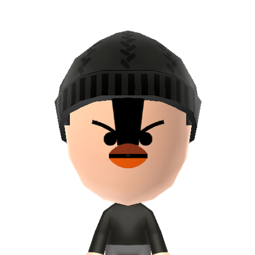 MadPenguin Mii character: (Source: https://pyra-handheld.com/boards/threads/share-3ds-mii-qr-codes-here.61099/page-2)