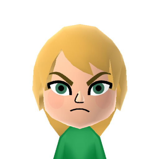 Link Mii character: Based on the official Mii of Link, unlocked to share and edit!
