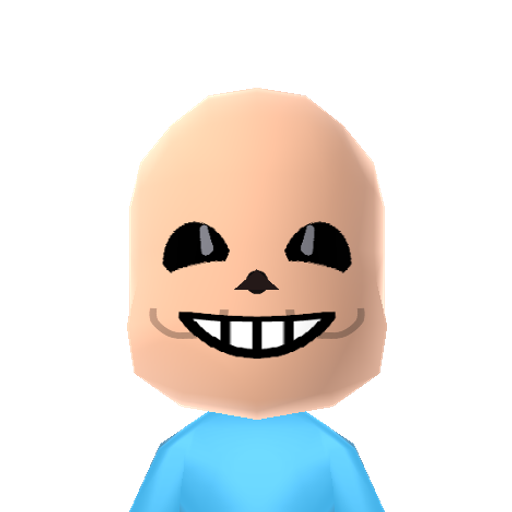 sans Mii character: A major character from the game Undertale. His speech literally consists of comic sans font.