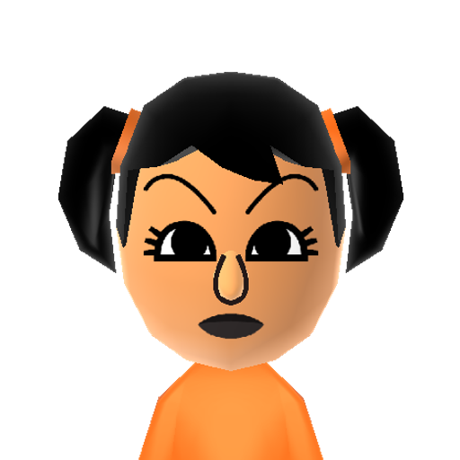 NINTENDO Mii character: Note that this Mii should be deleted due to a error with the lip color.