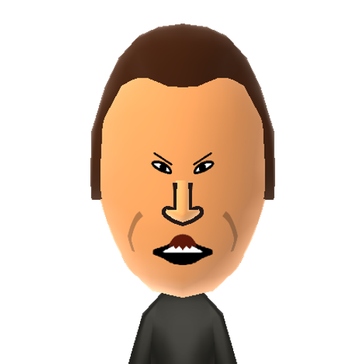 Butthead Mii character: From "Beavis and Butt-head".