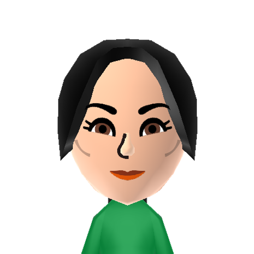 Jenn Mii character: A Mii from Jackson's WSR Mod, a mod for Wii Sports Resort.