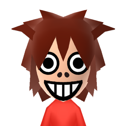 Smile Dog Mii character: A demonic picture of a dog and a well known Creepypasta