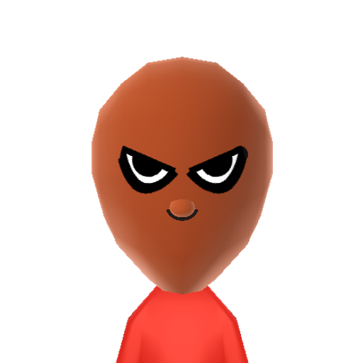 Deadpool Mii character: A superhero from the X-Men who fights with his swords and guns.